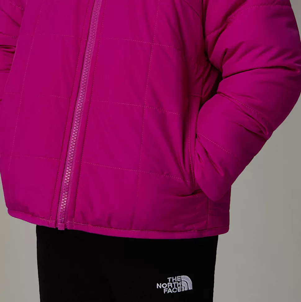 The North Face Chaqueta Reversible Con Capucha Y Cremallera Integral Shasta Para Niños Deep Mulberry Shop