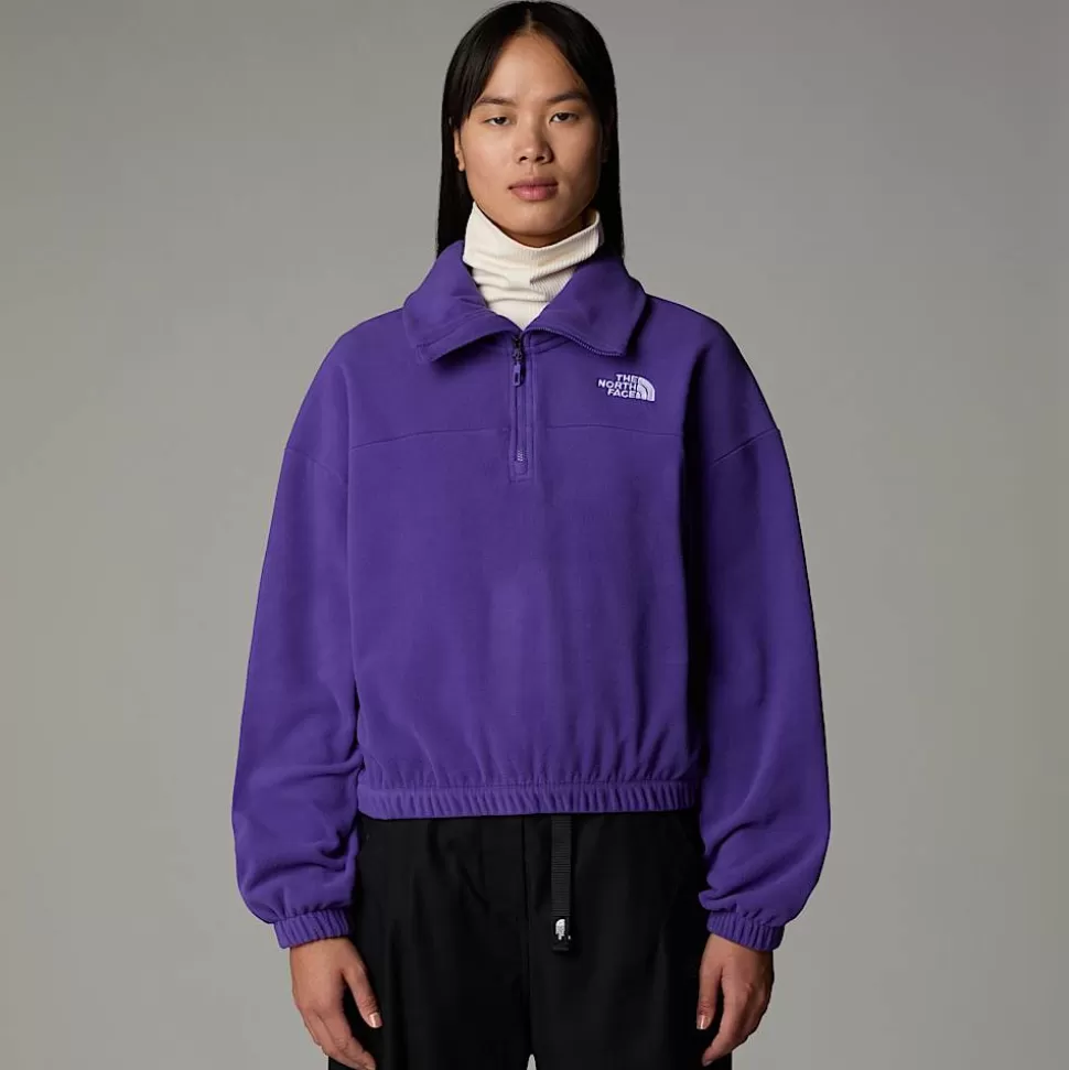 The North Face Forro Polar Con Cremallera De 1/2 Glacier 100 Para Mujer Peak Purple Store