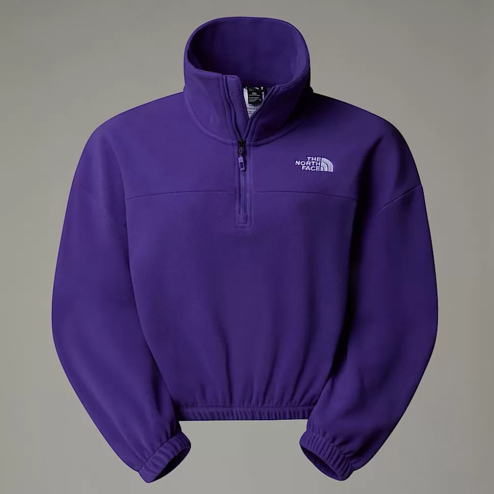 The North Face Forro Polar Con Cremallera De 1/2 Glacier 100 Para Mujer Peak Purple Store