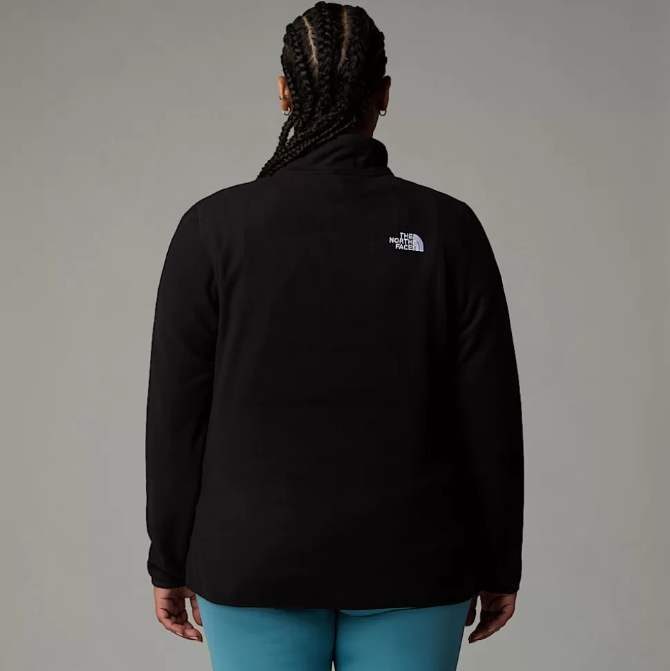 The North Face Forro Polar Con Cremallera De 1/4 Glacier 100 De Talla Grande Para Mujer TNF Black-NPF Store