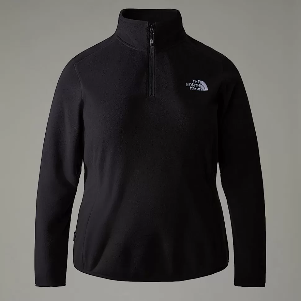 The North Face Forro Polar Con Cremallera De 1/4 Glacier 100 De Talla Grande Para Mujer TNF Black-NPF Store