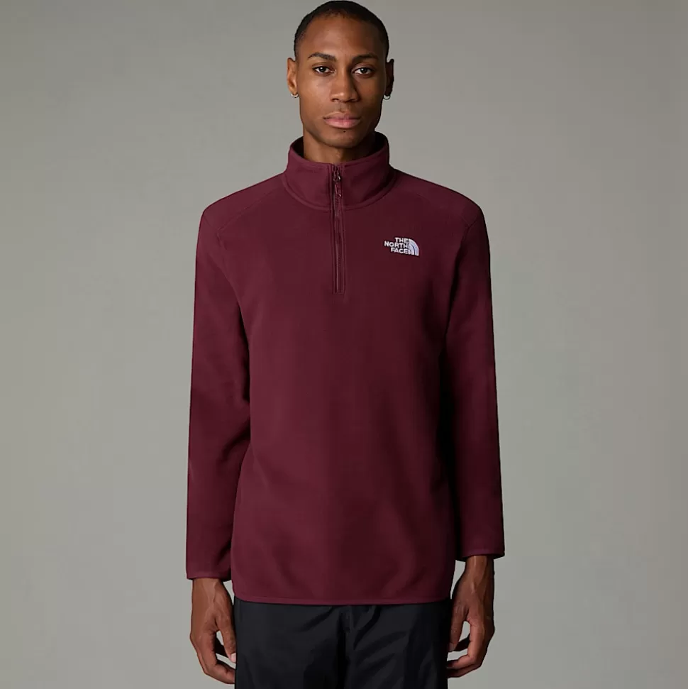The North Face Forro Polar Con Cremallera De 1/4 Glacier 100 Para Hombre Alpine Plum Online