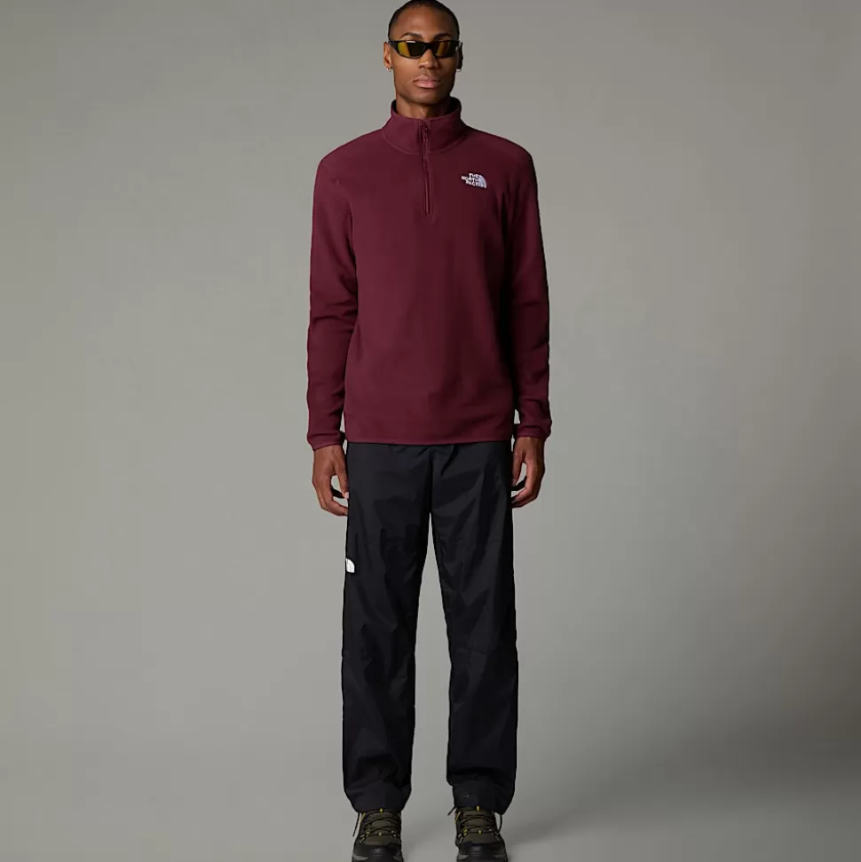 The North Face Forro Polar Con Cremallera De 1/4 Glacier 100 Para Hombre Alpine Plum Online