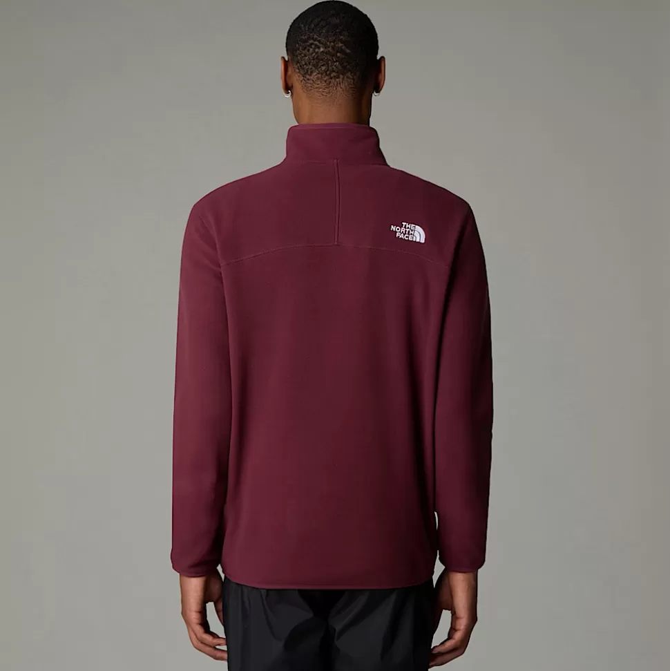 The North Face Forro Polar Con Cremallera De 1/4 Glacier 100 Para Hombre Alpine Plum Online