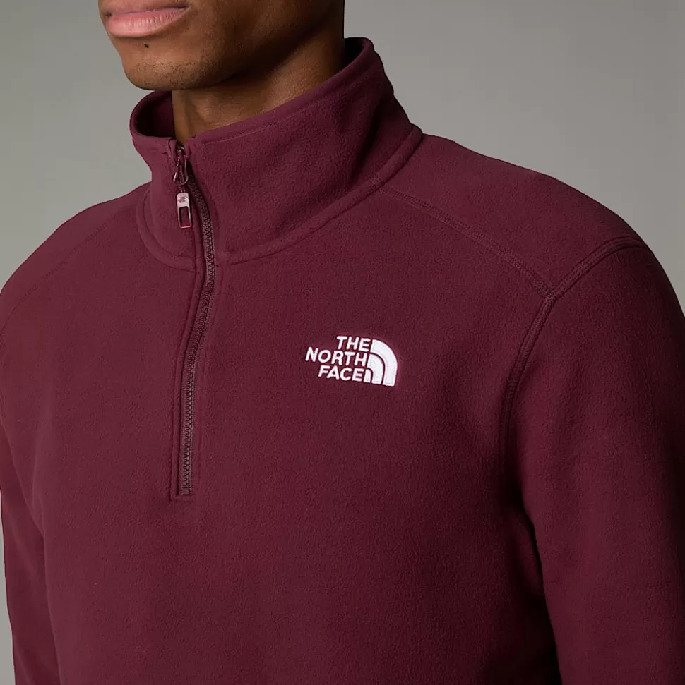 The North Face Forro Polar Con Cremallera De 1/4 Glacier 100 Para Hombre Alpine Plum Online