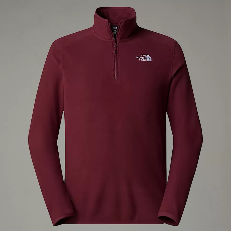 The North Face Forro Polar Con Cremallera De 1/4 Glacier 100 Para Hombre Alpine Plum Online