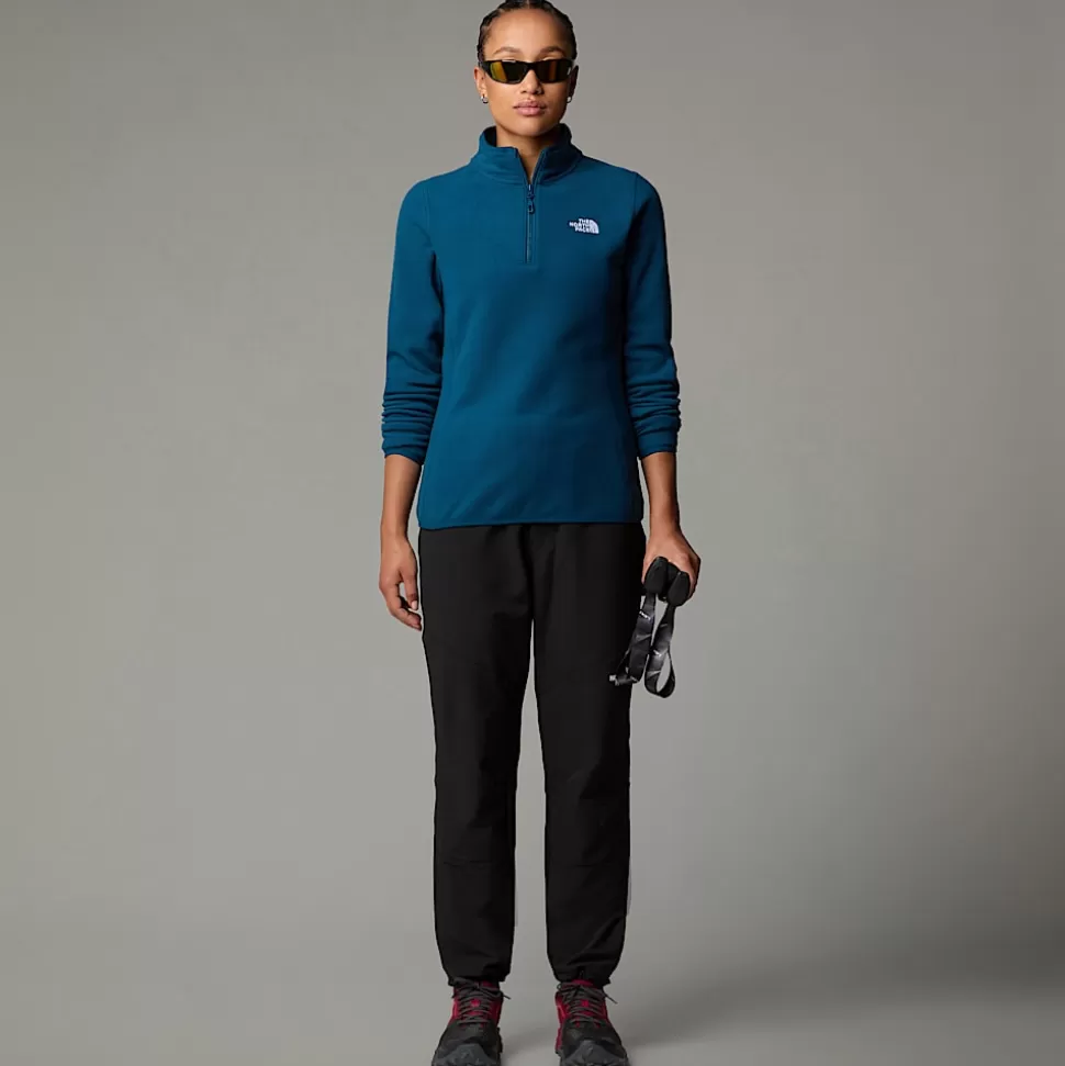 The North Face Forro Polar Con Cremallera De 1/4 Glacier 100 Para Mujer Midnight Petrol Clearance