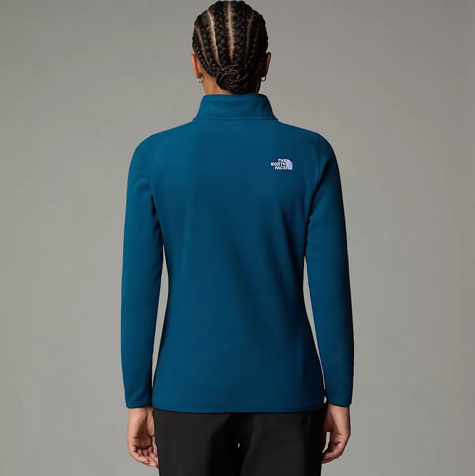 The North Face Forro Polar Con Cremallera De 1/4 Glacier 100 Para Mujer Midnight Petrol Clearance