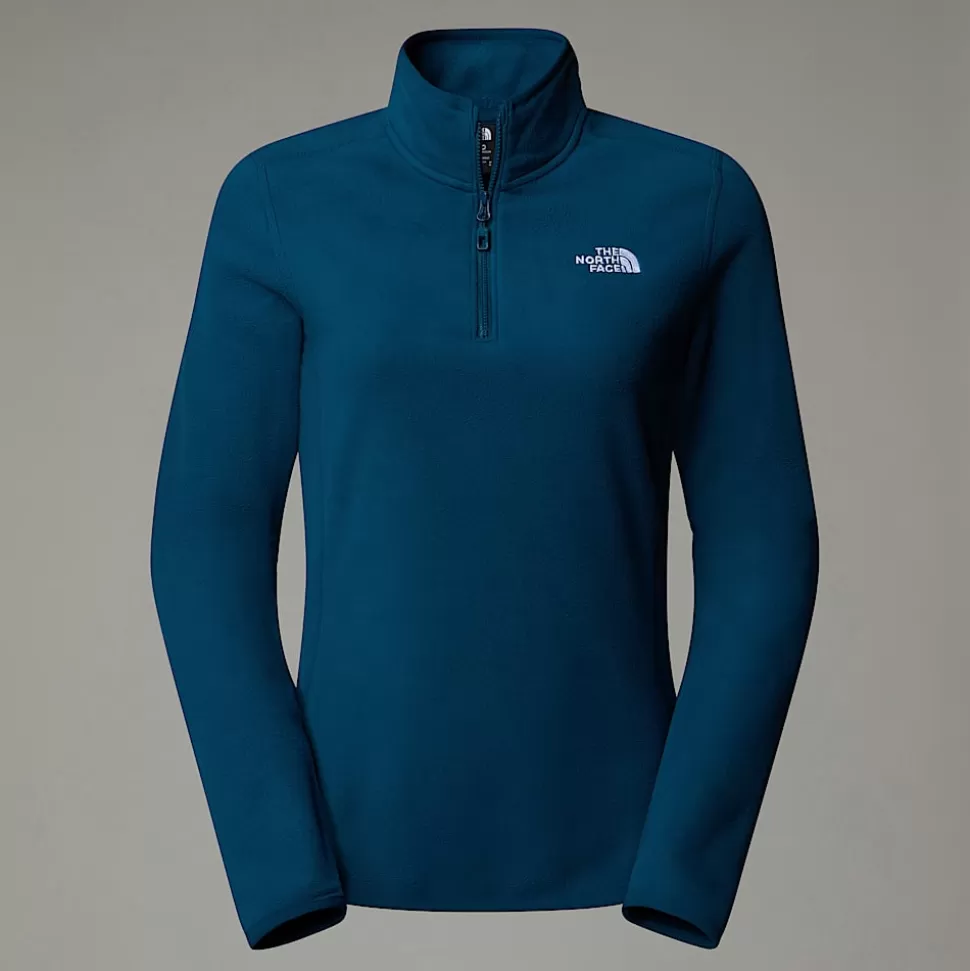 The North Face Forro Polar Con Cremallera De 1/4 Glacier 100 Para Mujer Midnight Petrol Clearance
