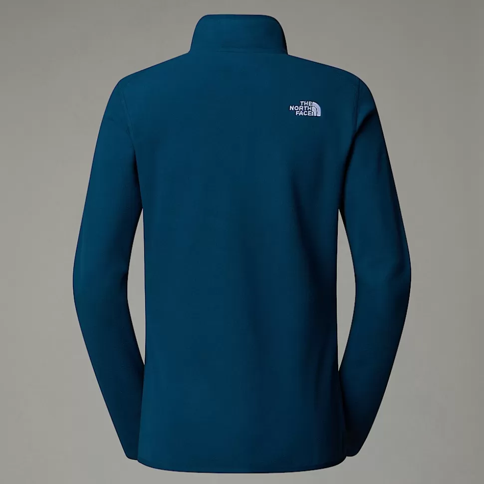 The North Face Forro Polar Con Cremallera De 1/4 Glacier 100 Para Mujer Midnight Petrol Clearance