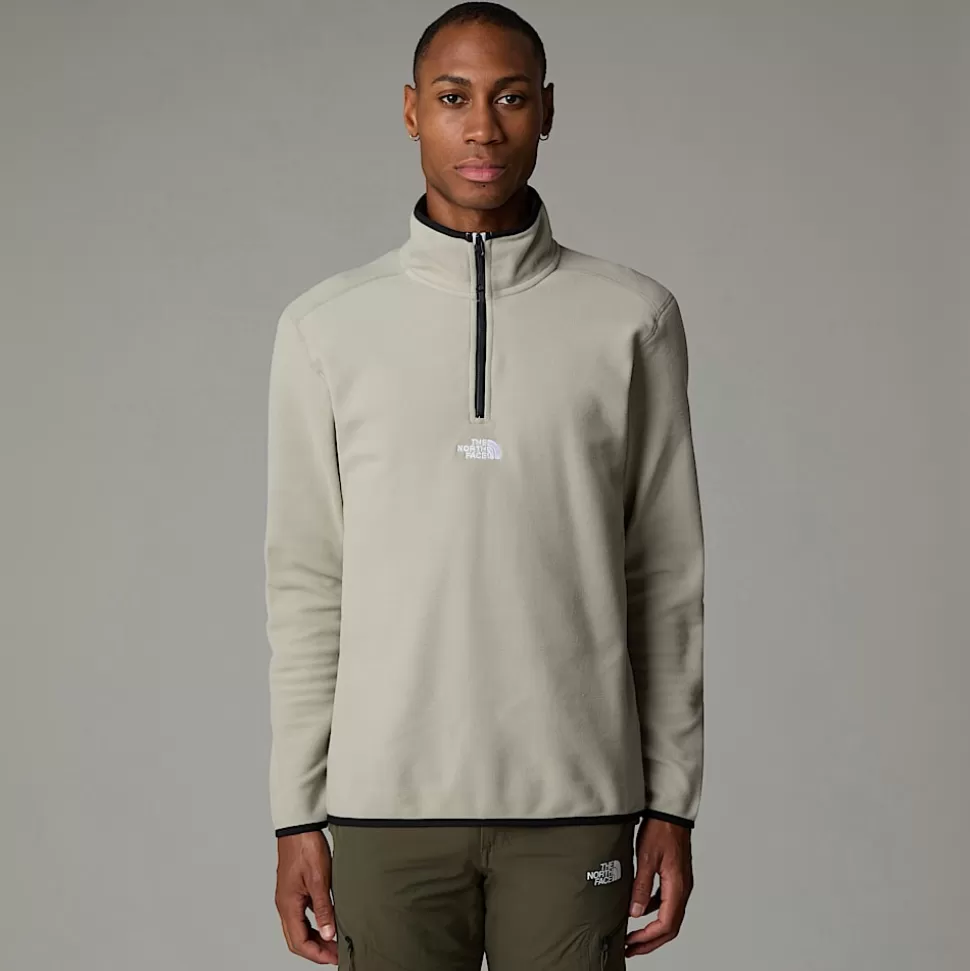 The North Face Forro Polar Con Cremallera De 1/4 Glacier Para Hombre Clay Grey Outlet