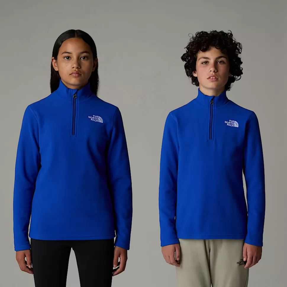 The North Face Forro Polar Con Cremallera De 1/4 Glacier Para Jóvenes TNF Blue Hot