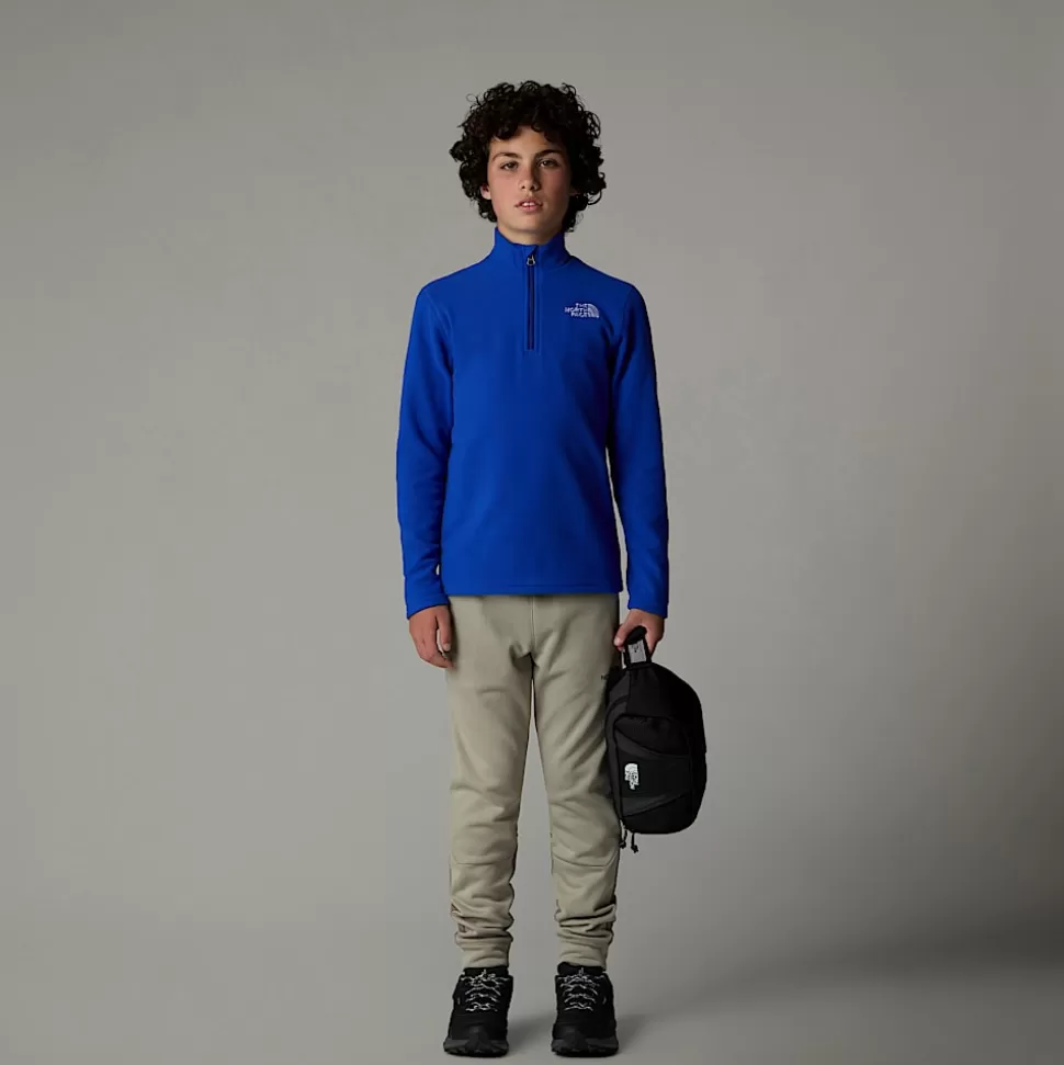 The North Face Forro Polar Con Cremallera De 1/4 Glacier Para Jóvenes TNF Blue Hot