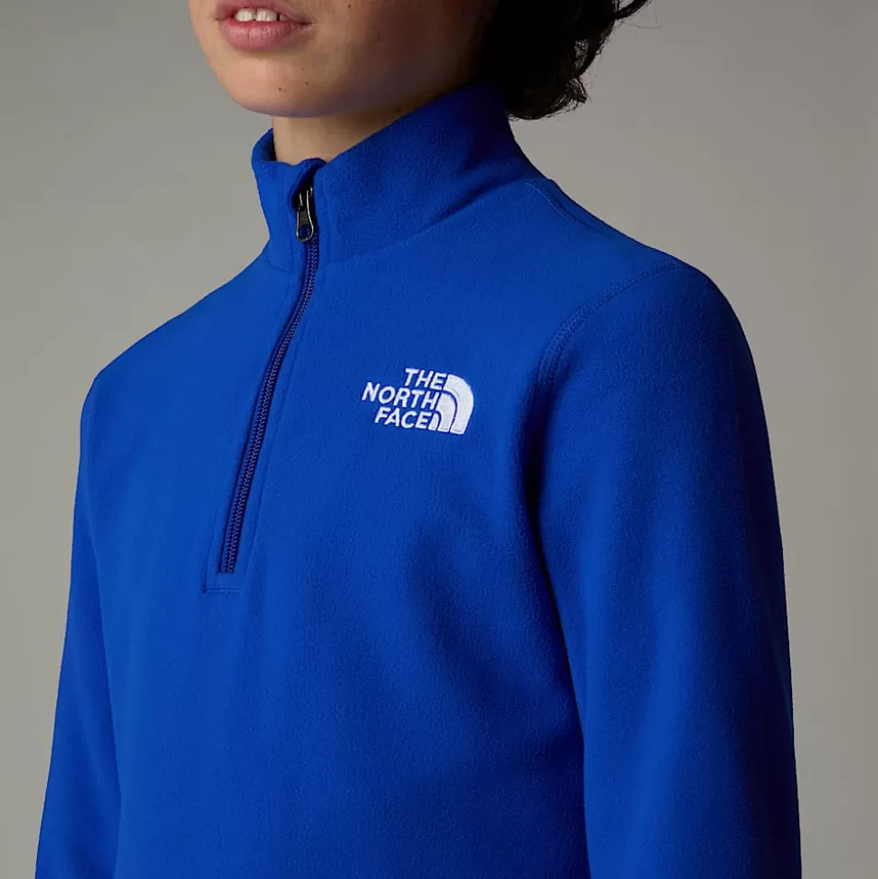 The North Face Forro Polar Con Cremallera De 1/4 Glacier Para Jóvenes TNF Blue Hot