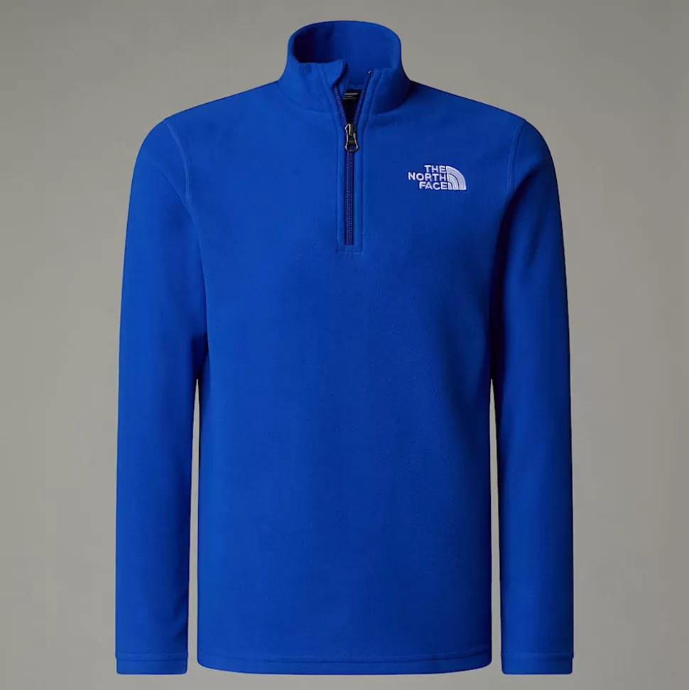 The North Face Forro Polar Con Cremallera De 1/4 Glacier Para Jóvenes TNF Blue Hot