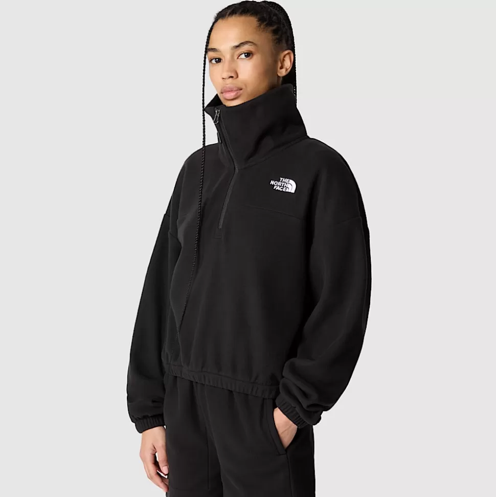 The North Face Forro Polar Con Cremallera De 1/4 Glacier Para Mujer TNF Black Fashion