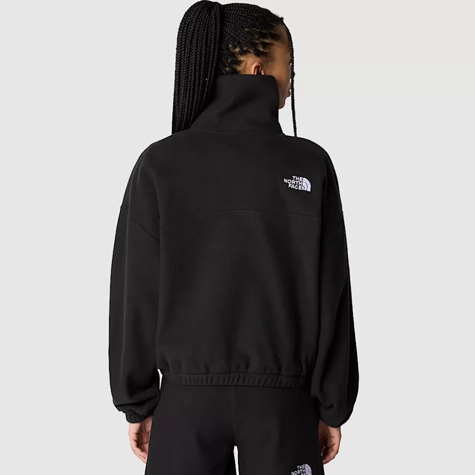 The North Face Forro Polar Con Cremallera De 1/4 Glacier Para Mujer TNF Black Fashion