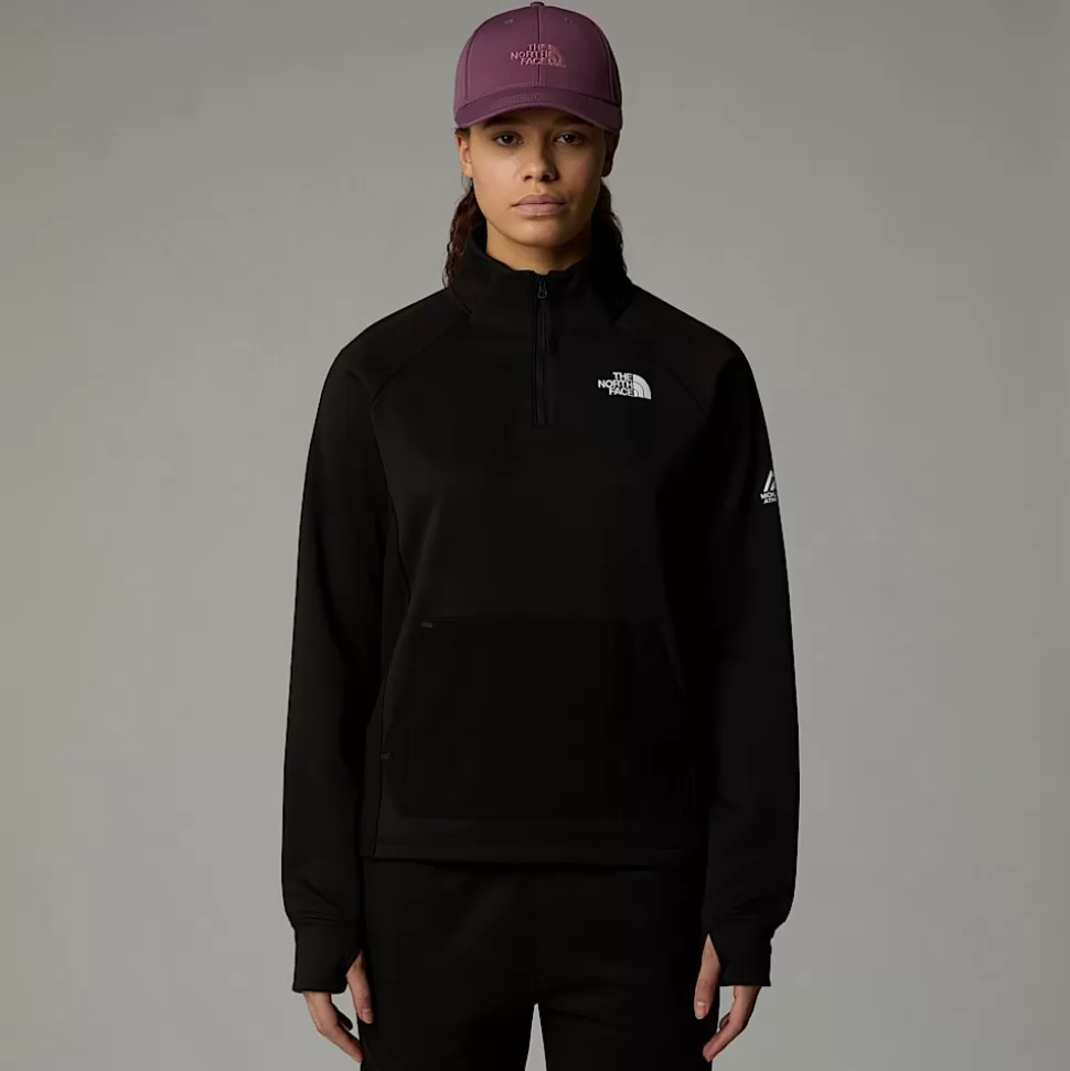 The North Face Forro Polar Con Cremallera De 1/4 Para Mujer TNF Black Outlet