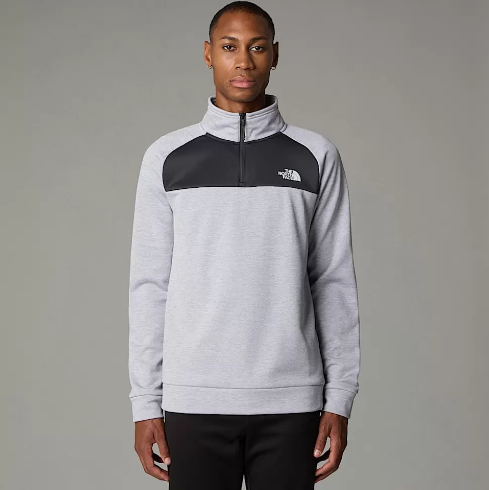 The North Face Forro Polar Con Cremallera De 1/4 Reaxion Para Hombre TNF Light Grey Heather-Asphalt Grey-NPF Cheap