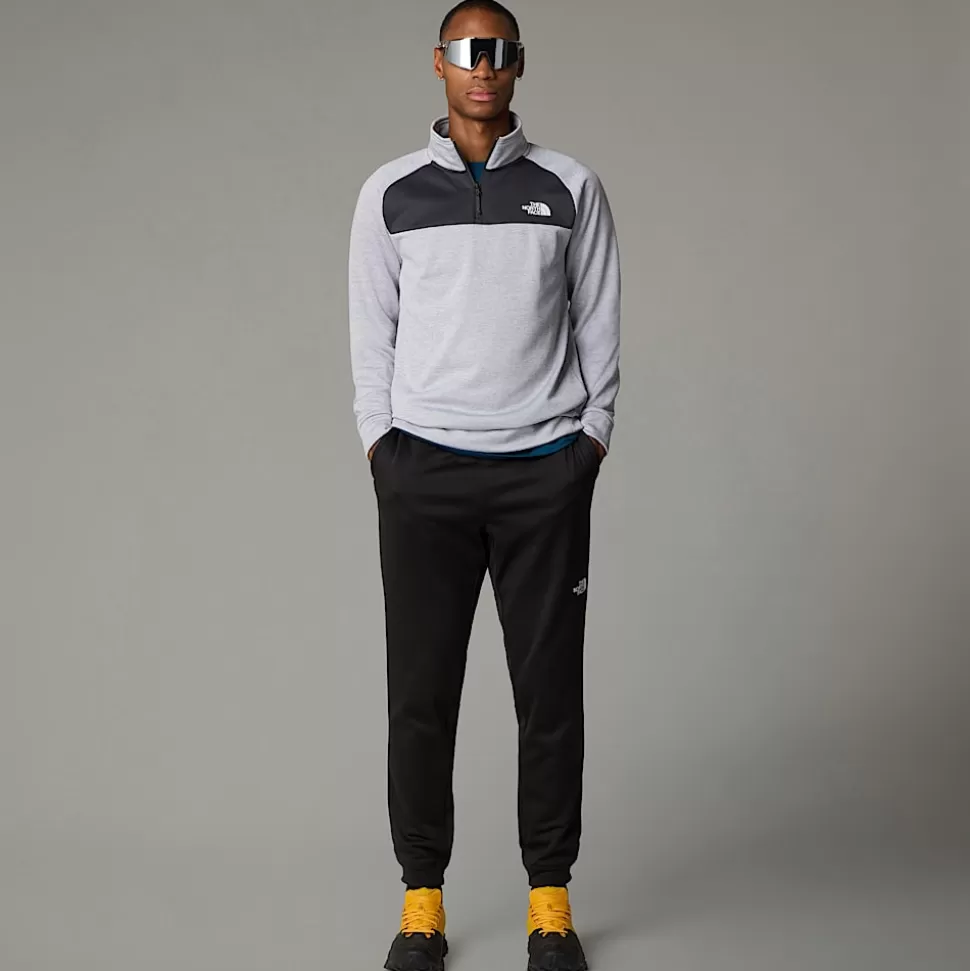 The North Face Forro Polar Con Cremallera De 1/4 Reaxion Para Hombre TNF Light Grey Heather-Asphalt Grey-NPF Cheap