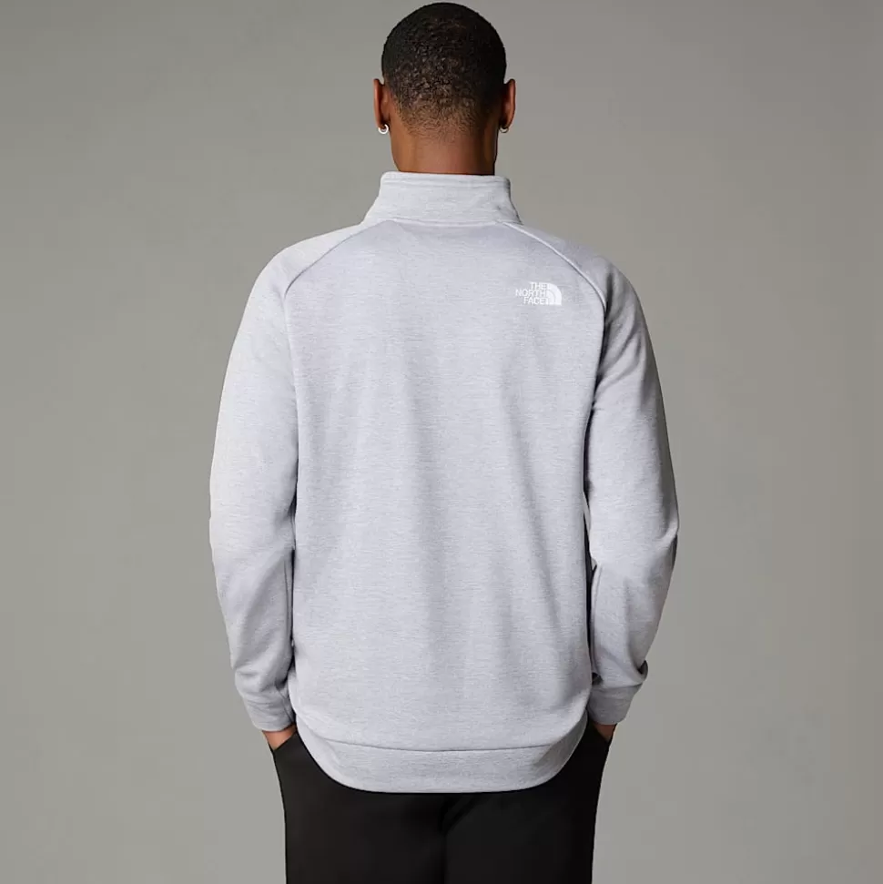 The North Face Forro Polar Con Cremallera De 1/4 Reaxion Para Hombre TNF Light Grey Heather-Asphalt Grey-NPF Cheap