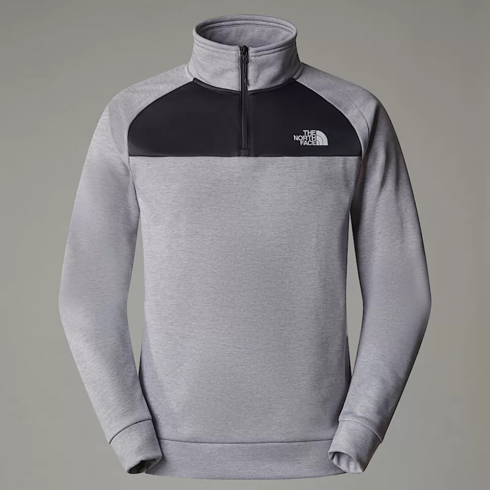 The North Face Forro Polar Con Cremallera De 1/4 Reaxion Para Hombre TNF Light Grey Heather-Asphalt Grey-NPF Cheap