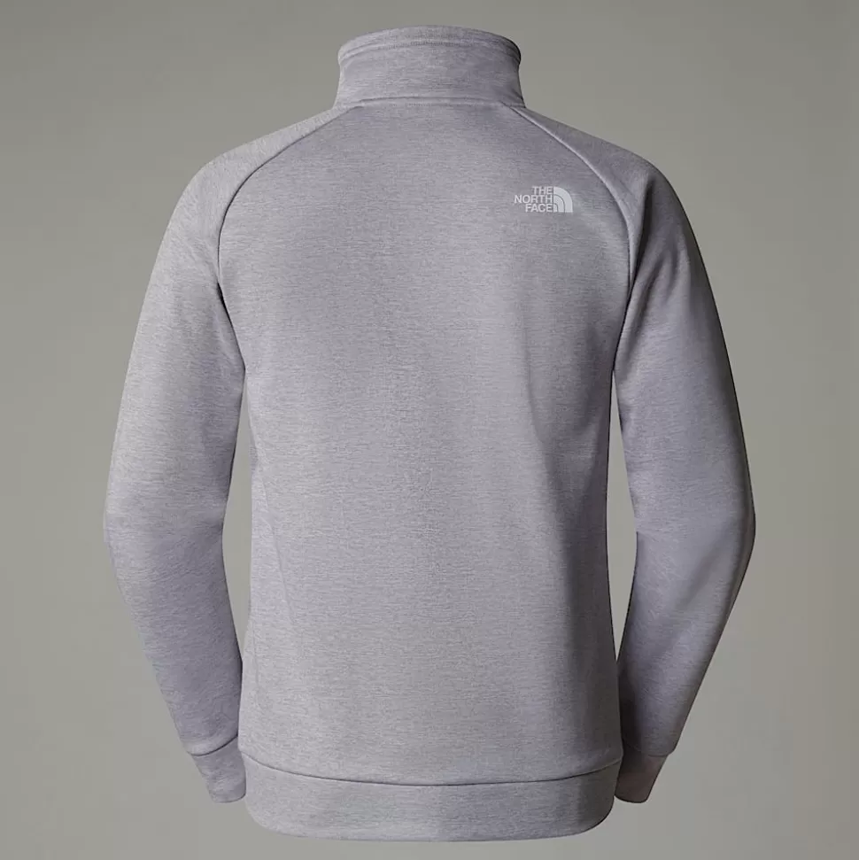 The North Face Forro Polar Con Cremallera De 1/4 Reaxion Para Hombre TNF Light Grey Heather-Asphalt Grey-NPF Cheap