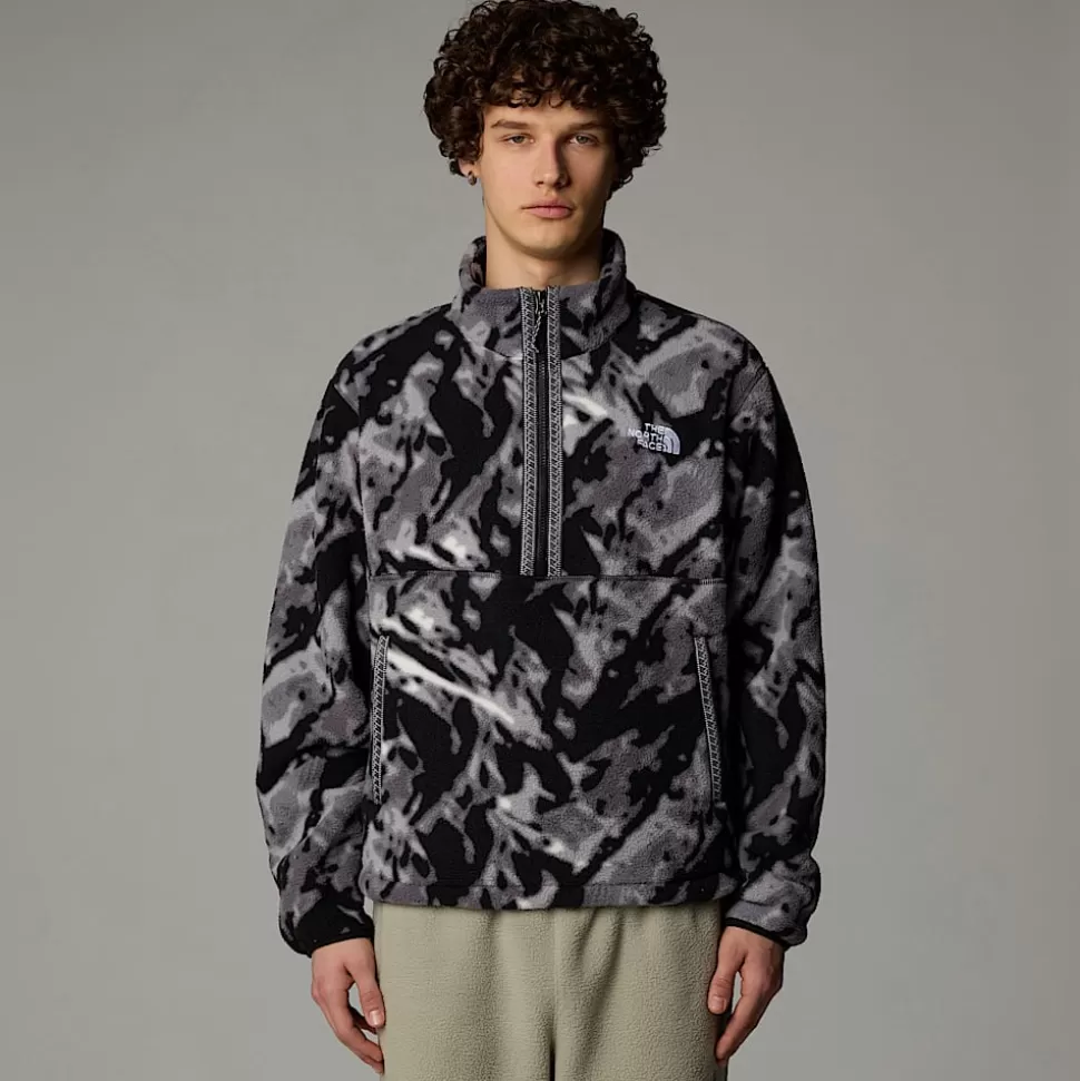 The North Face Forro Polar Con Cremallera De 1/4 TNF Fleeski Para Hombre TNF Black 3D Summit Mesh Print Cheap