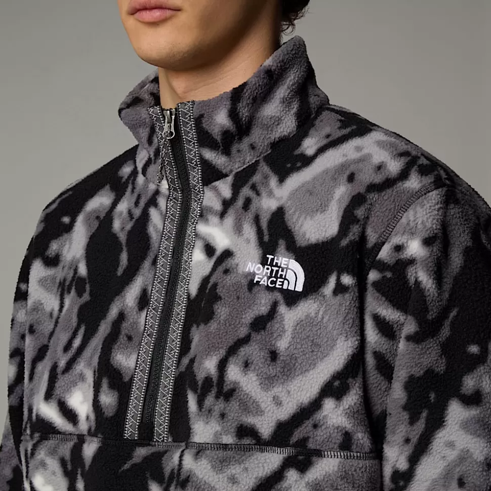The North Face Forro Polar Con Cremallera De 1/4 TNF Fleeski Para Hombre TNF Black 3D Summit Mesh Print Cheap