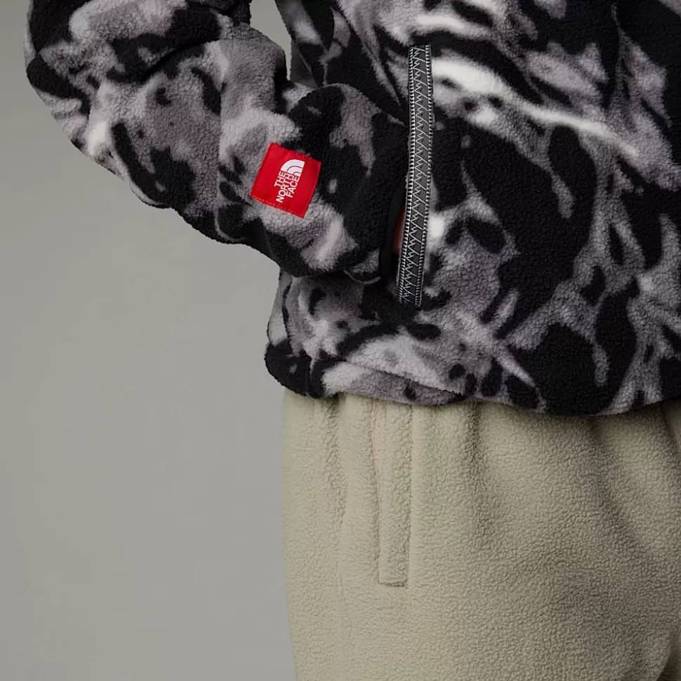 The North Face Forro Polar Con Cremallera De 1/4 TNF Fleeski Para Hombre TNF Black 3D Summit Mesh Print Cheap