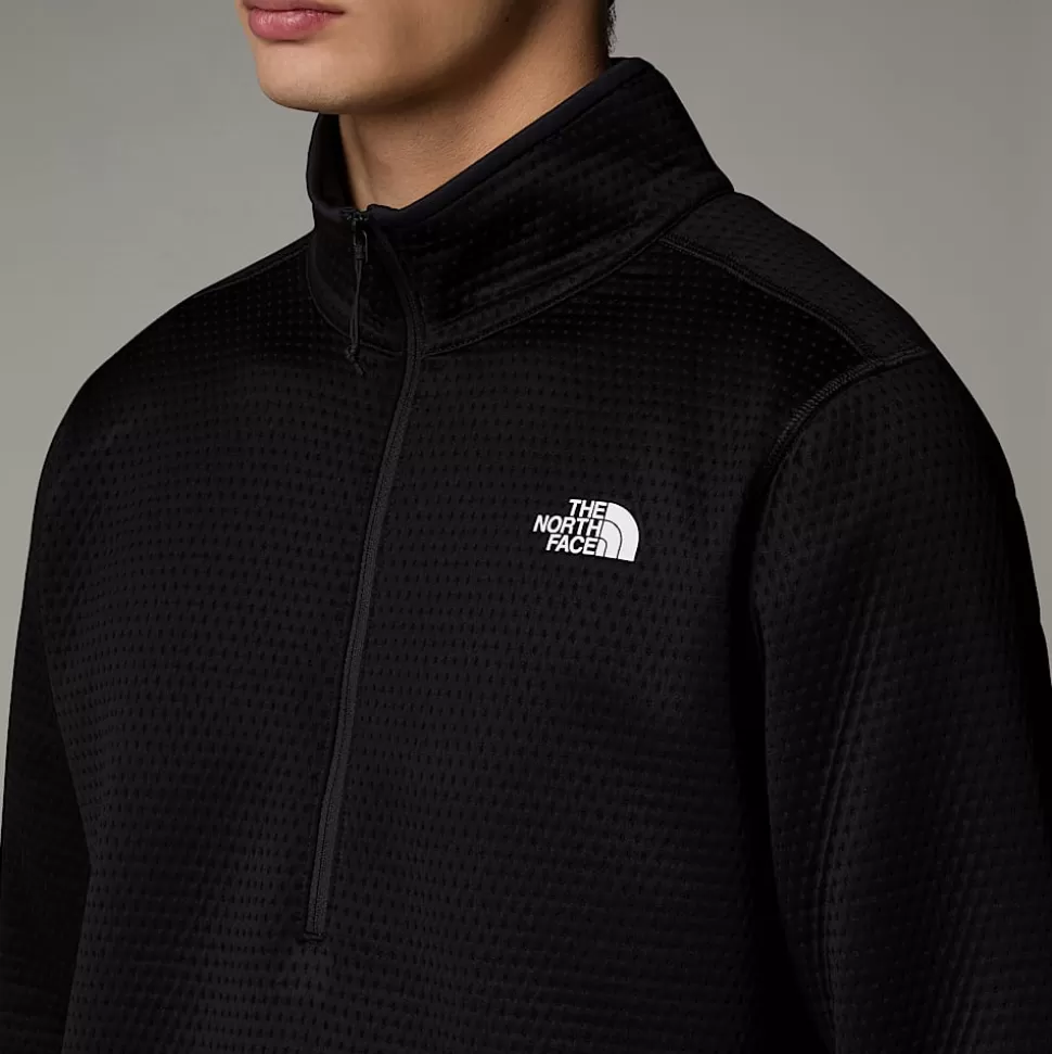 The North Face Forro Polar Con Cremallera De 1/4 Vertical Thermal Para Hombre TNF Black Best