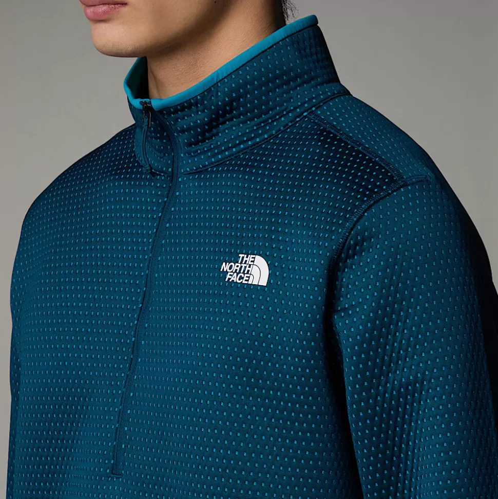 The North Face Forro Polar Con Cremallera De 1/4 Vertical Thermal Para Hombre Midnight Petrol Clearance