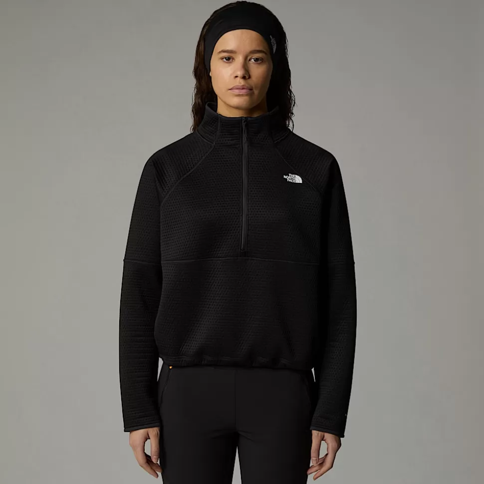 The North Face Forro Polar Con Cremallera De 1/4 Vertical Thermal Para Mujer TNF Black Hot