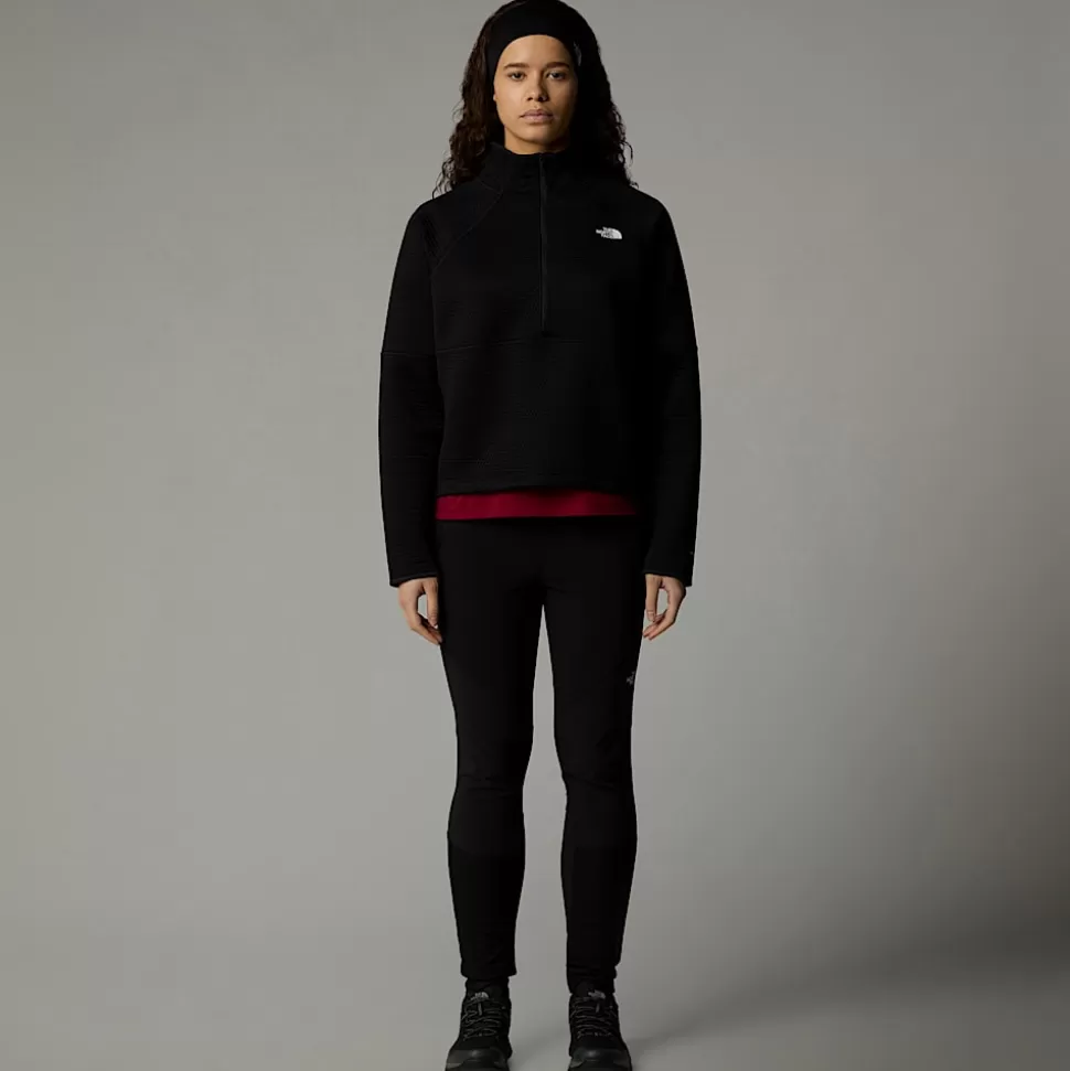 The North Face Forro Polar Con Cremallera De 1/4 Vertical Thermal Para Mujer TNF Black Hot