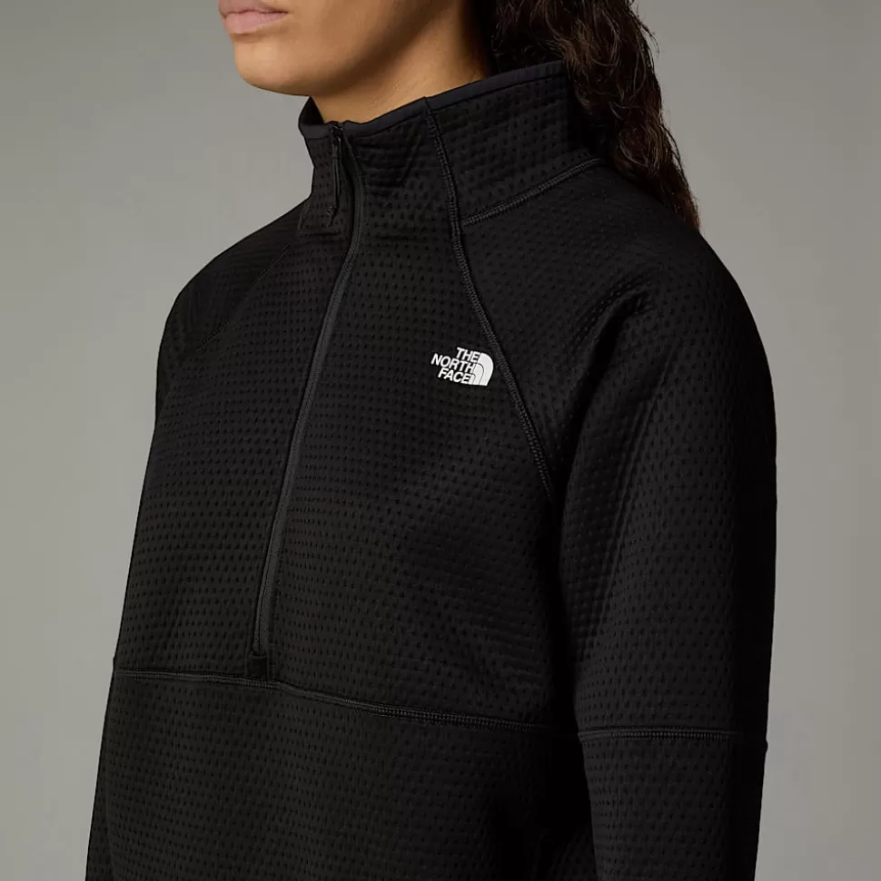 The North Face Forro Polar Con Cremallera De 1/4 Vertical Thermal Para Mujer TNF Black Hot