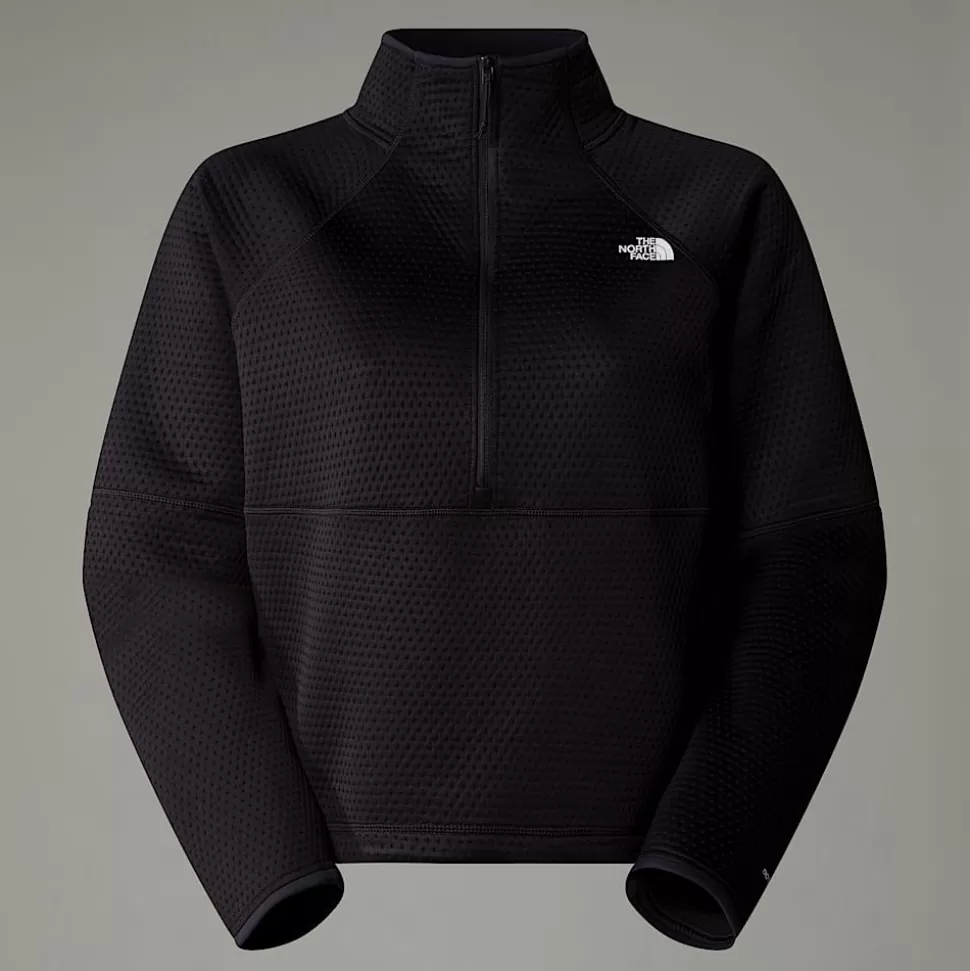 The North Face Forro Polar Con Cremallera De 1/4 Vertical Thermal Para Mujer TNF Black Hot