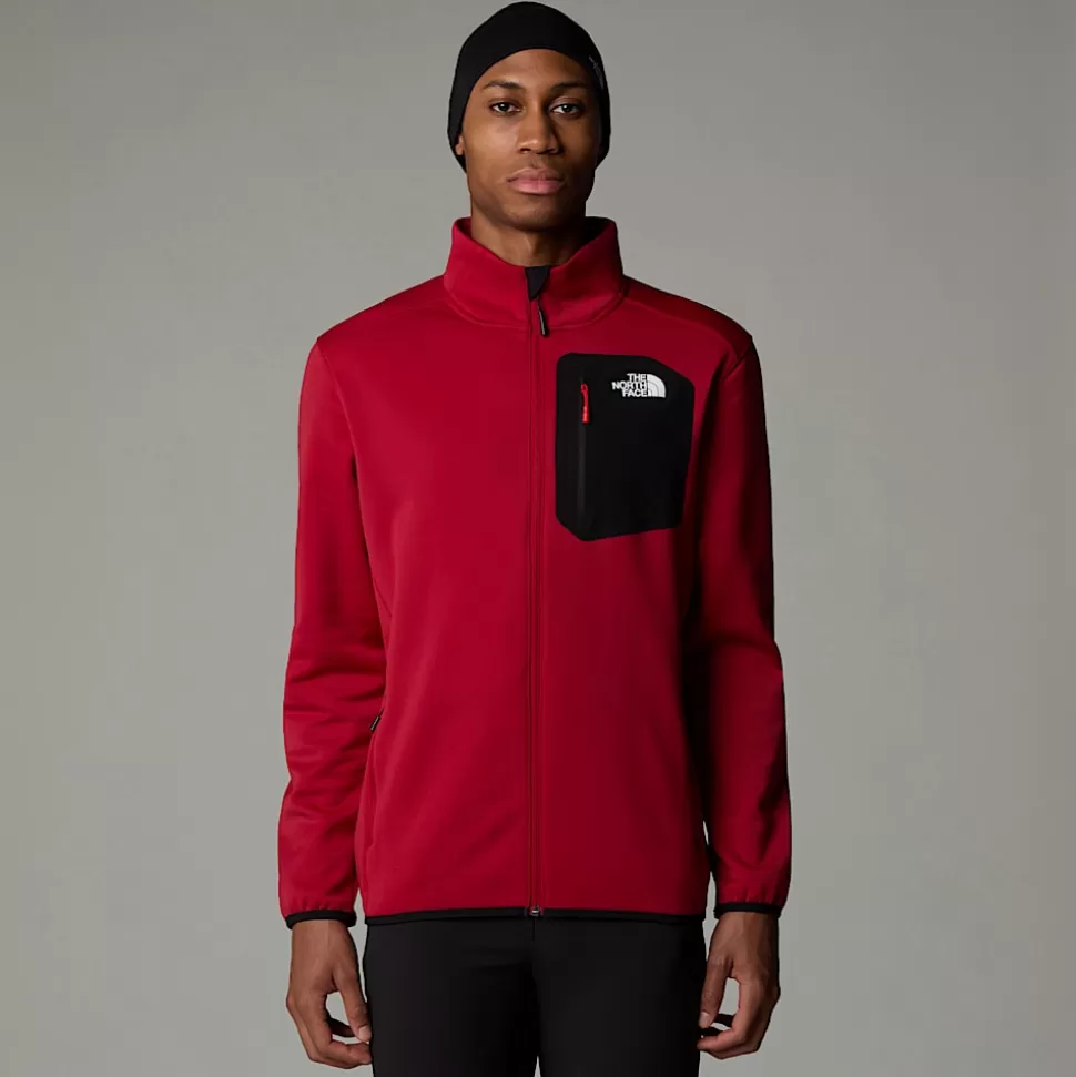 The North Face Forro Polar Con Cremallera Integral Crest Para Hombre Garnet Red-TNF Black Clearance