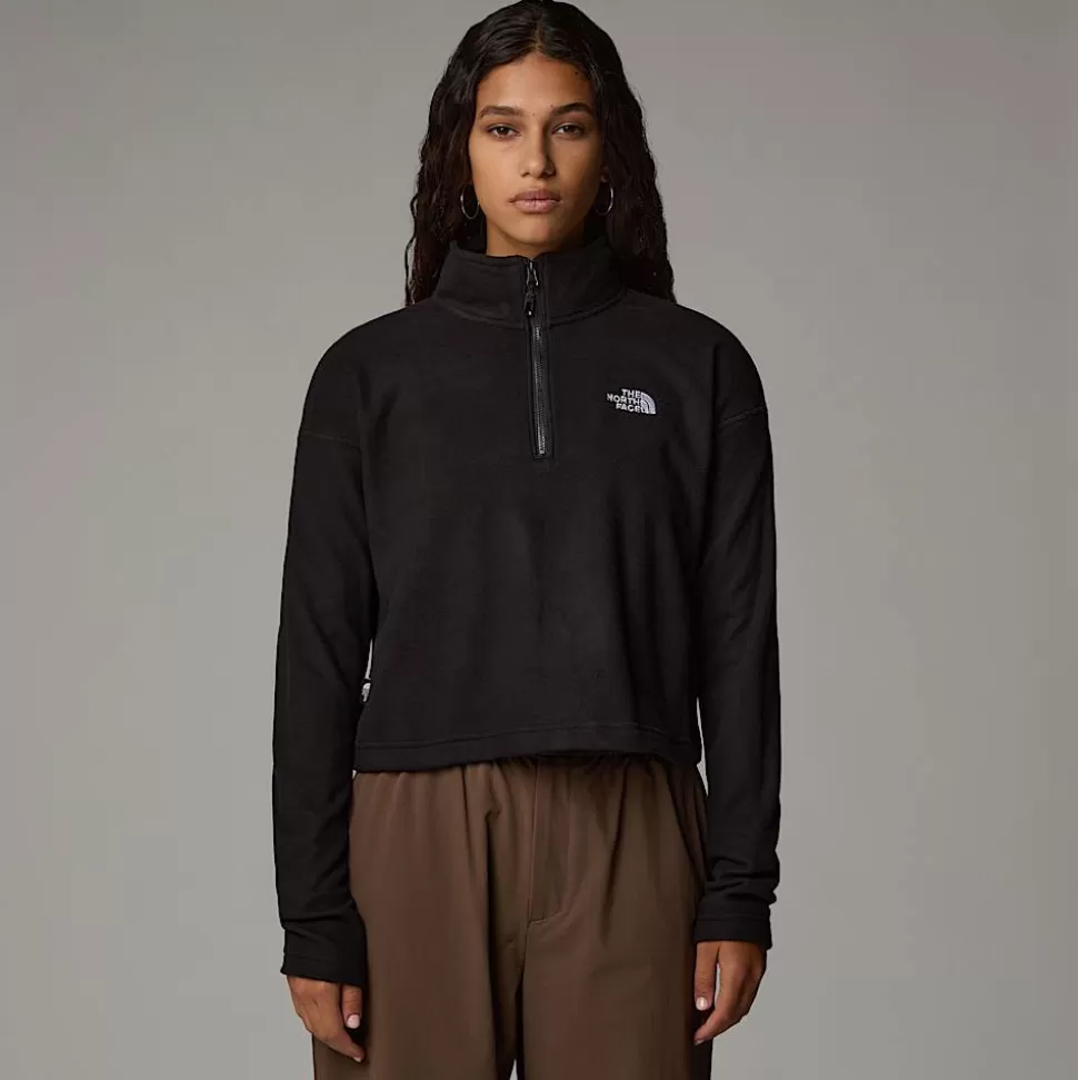 The North Face Forro Polar Corto Con Cremallera De 1/4 Glacier 100 Para Mujer TNF Black-NPF Flash Sale