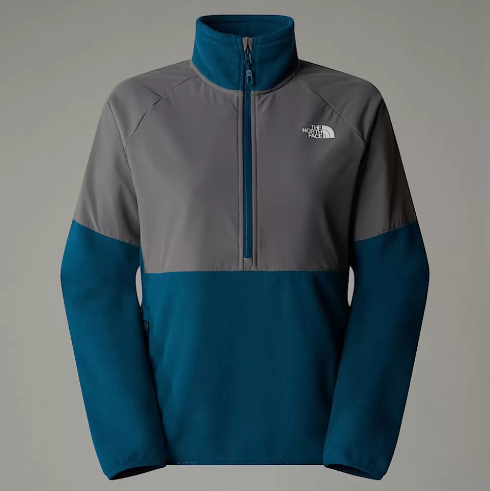 The North Face Forro Polar De Peso Grueso Con Media Cremallera Glacier Para Mujer Midnight Petrol-Smoked Pearl Discount