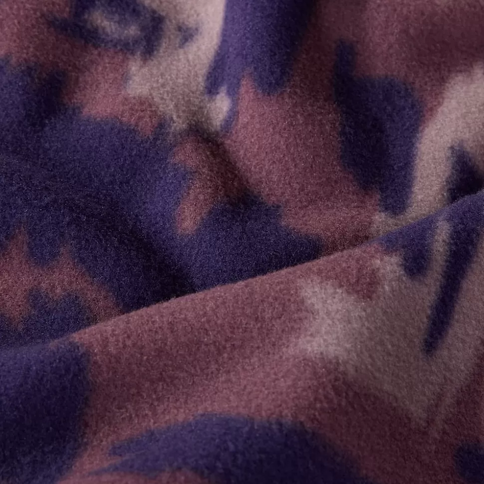 The North Face Forro Polar Estampado Con Cremallera De 1/4 Para Mujer Midnight Mauve Painted Mountains Print Cheap