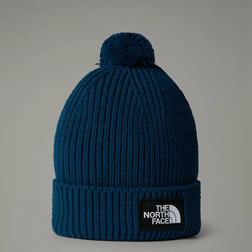 The North Face Gorro Con Pompón Y Logotipo De TNF Midnight Petrol Fashion