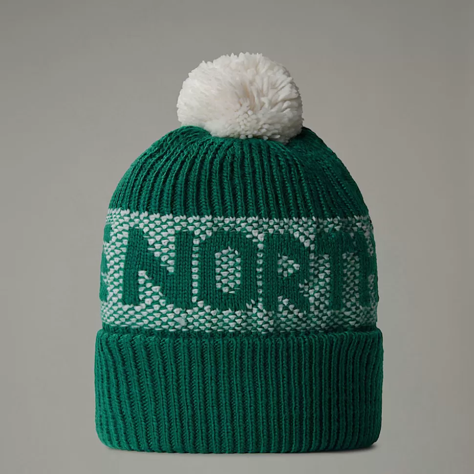 The North Face Gorro Retro Cabin Evergreen-White Dune Discount