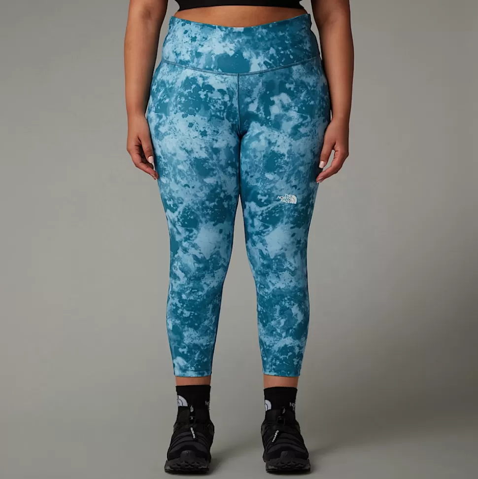 The North Face Mallas Estampadas De Talle Alto De 7/8 Flex De Talla Grande Para Mujer Mallard Blue Micro Halfdome Print Fashion