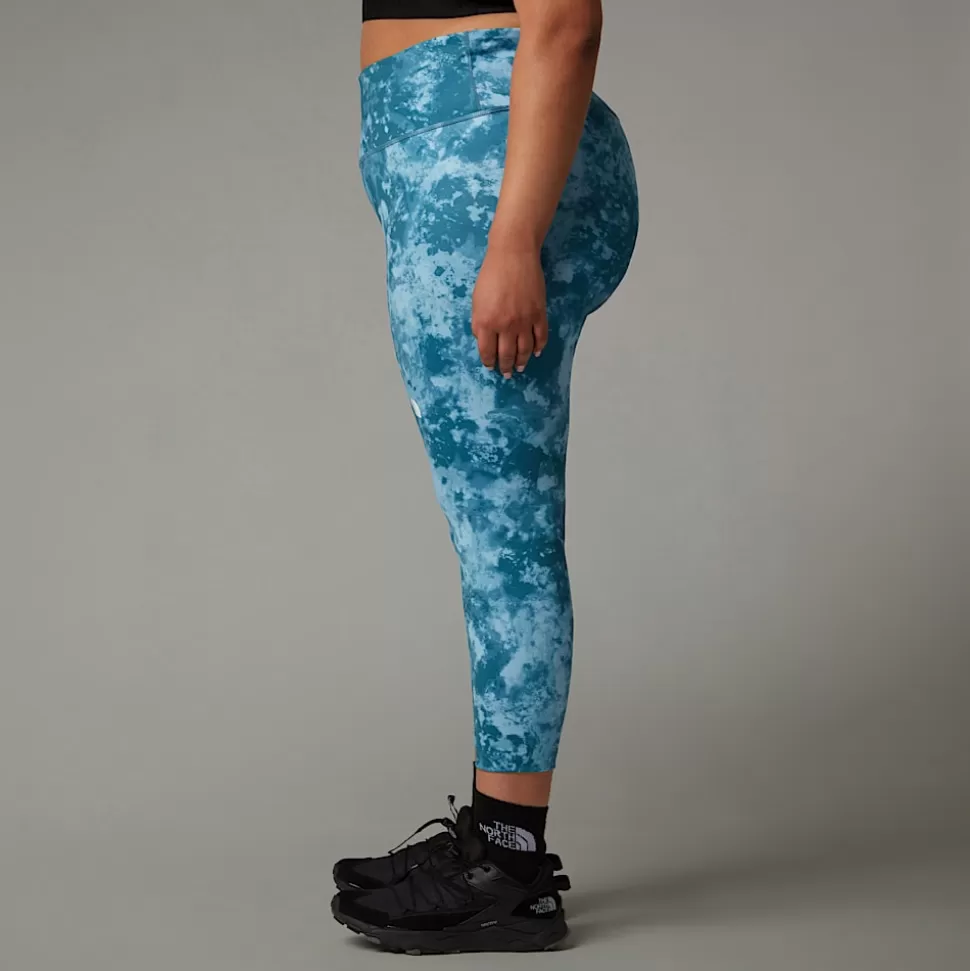 The North Face Mallas Estampadas De Talle Alto De 7/8 Flex De Talla Grande Para Mujer Mallard Blue Micro Halfdome Print Fashion