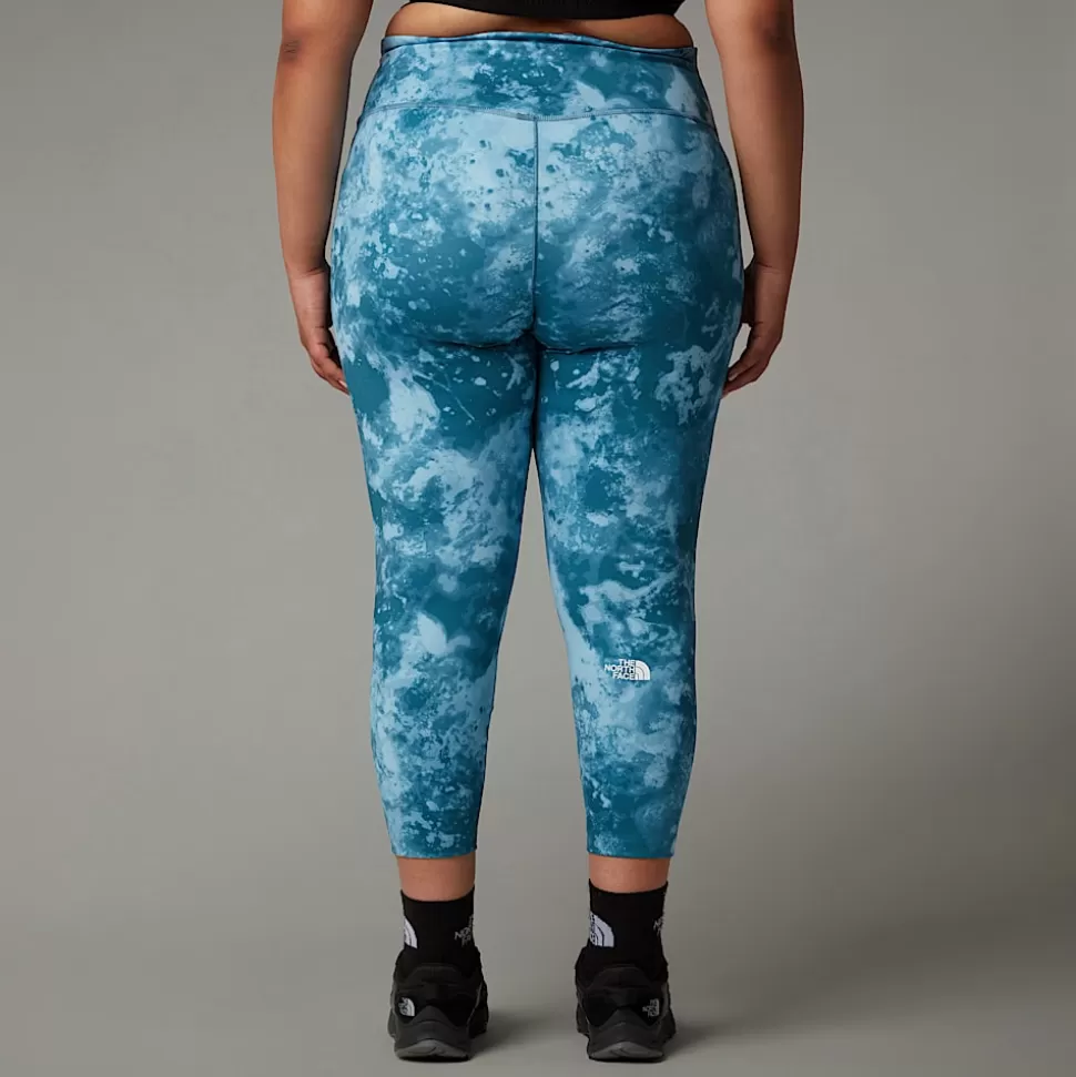 The North Face Mallas Estampadas De Talle Alto De 7/8 Flex De Talla Grande Para Mujer Mallard Blue Micro Halfdome Print Fashion
