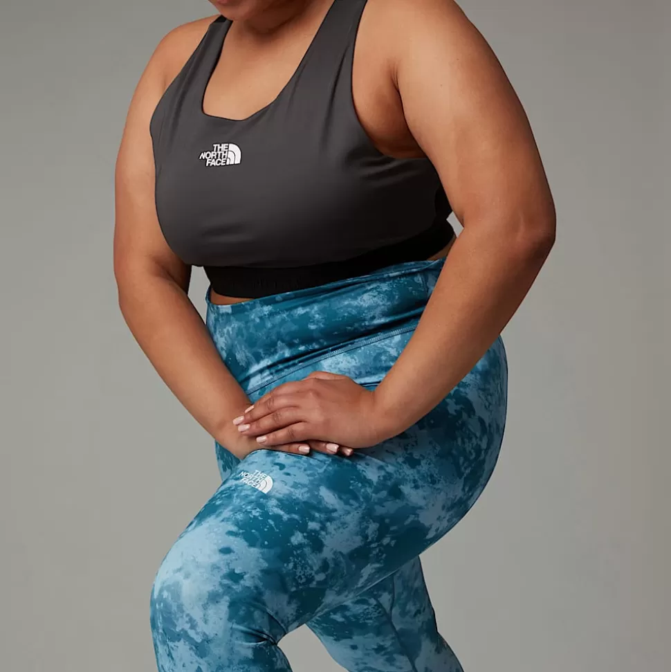 The North Face Mallas Estampadas De Talle Alto De 7/8 Flex De Talla Grande Para Mujer Mallard Blue Micro Halfdome Print Fashion