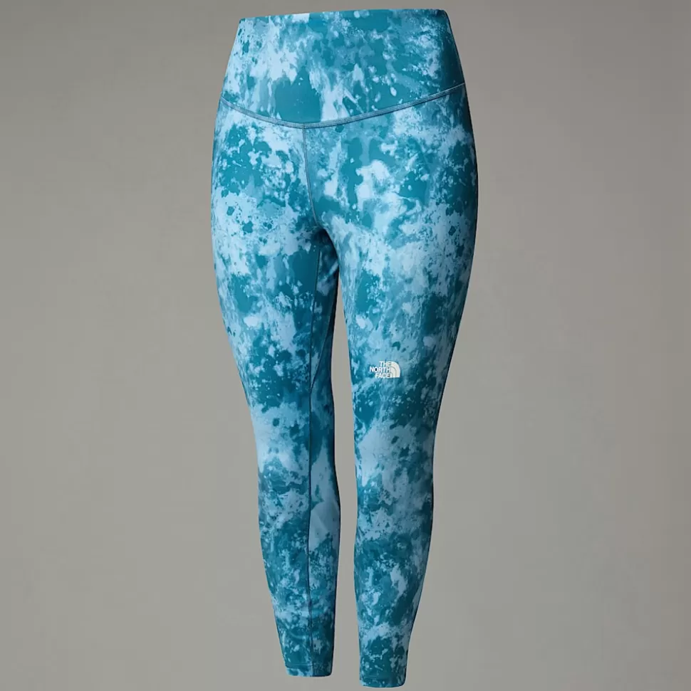 The North Face Mallas Estampadas De Talle Alto De 7/8 Flex De Talla Grande Para Mujer Mallard Blue Micro Halfdome Print Fashion