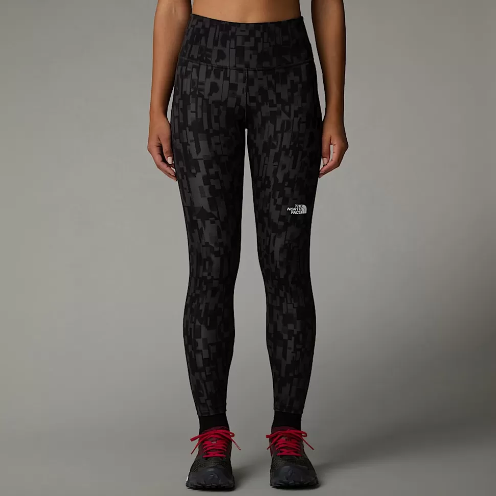 The North Face Mallas Estampadas De Talle Alto De 7/8 Flex Para Mujer Asphalt Grey Patchwork Print Hot