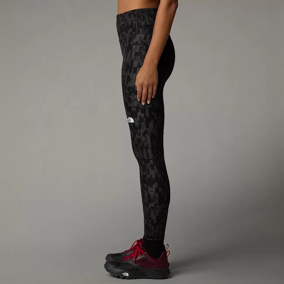 The North Face Mallas Estampadas De Talle Alto De 7/8 Flex Para Mujer Asphalt Grey Patchwork Print Hot