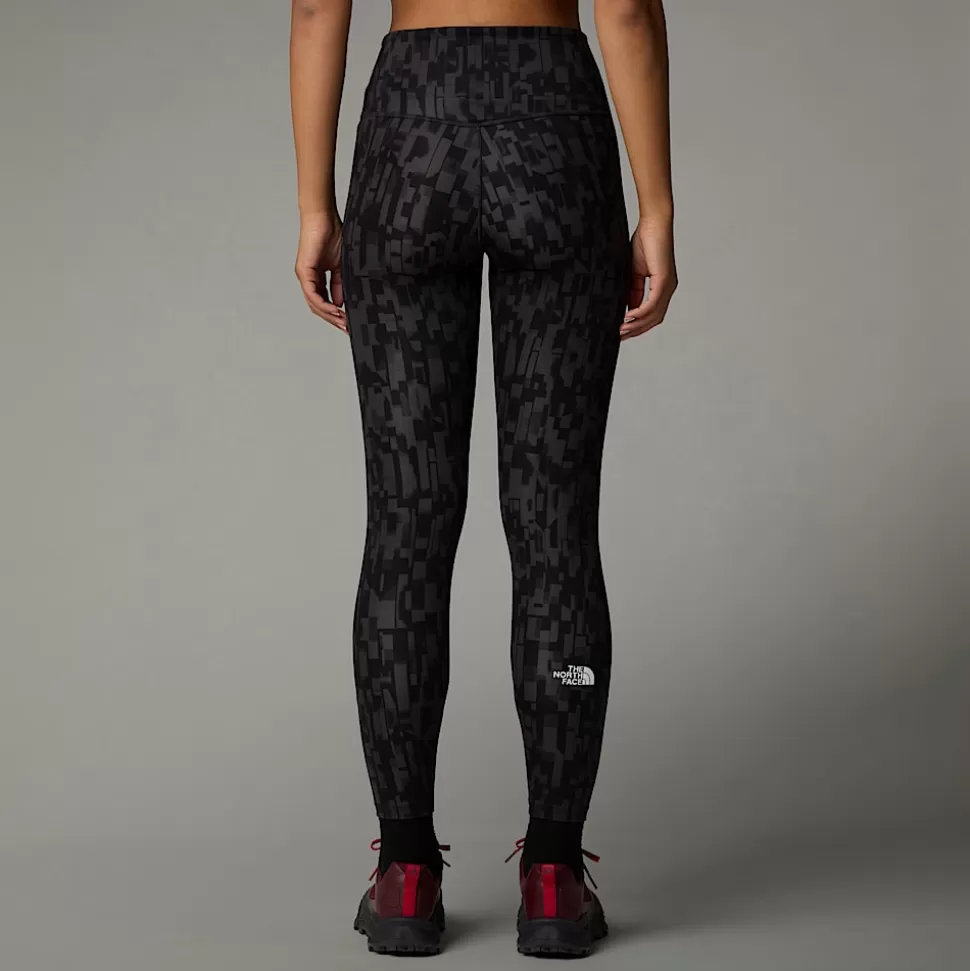 The North Face Mallas Estampadas De Talle Alto De 7/8 Flex Para Mujer Asphalt Grey Patchwork Print Hot